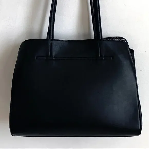 Nanette Lepore Purse Handbag McKenna Black Shouter Tote Handbag Bag - Picture 12 of 13